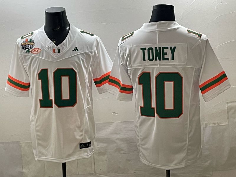 Men 2026 Miami Hurricanes #10 Toney White 3th generations Nike Limited NCAA Jersey 03->ncaa teams->NCAA Jersey